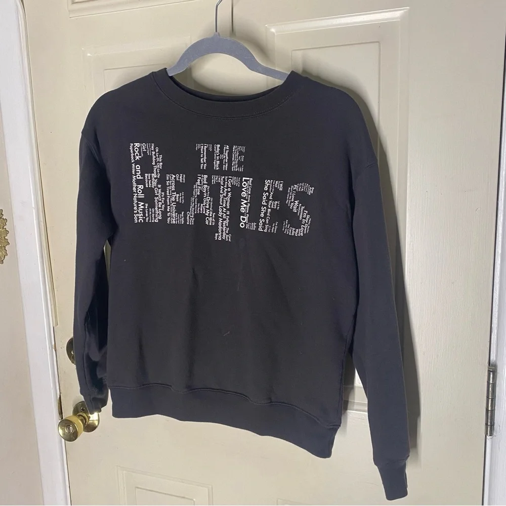 Black The Beatles Sweatshirt Medium Women - Picture 6 of 6